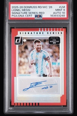 2025-2026 Donruss road to world cup lionel messi signature series red auto /49