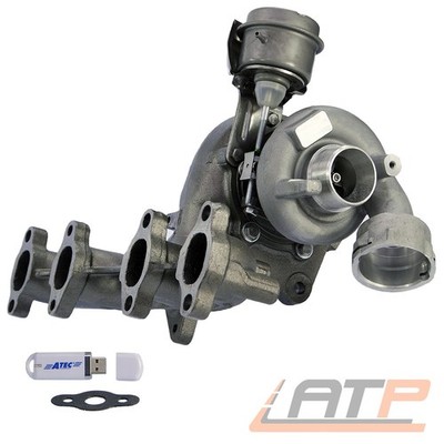 TURBOLADER + KRÜMMER FÜR AUDI A3 SEAT SKODA VW GOLF 5 TOURAN 1.9 TDI BLS BXJ BSU