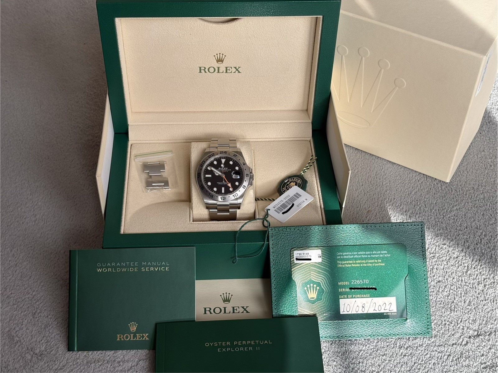 Rolex Explorer II - Black Dial 226570 - 2022 - 42mm