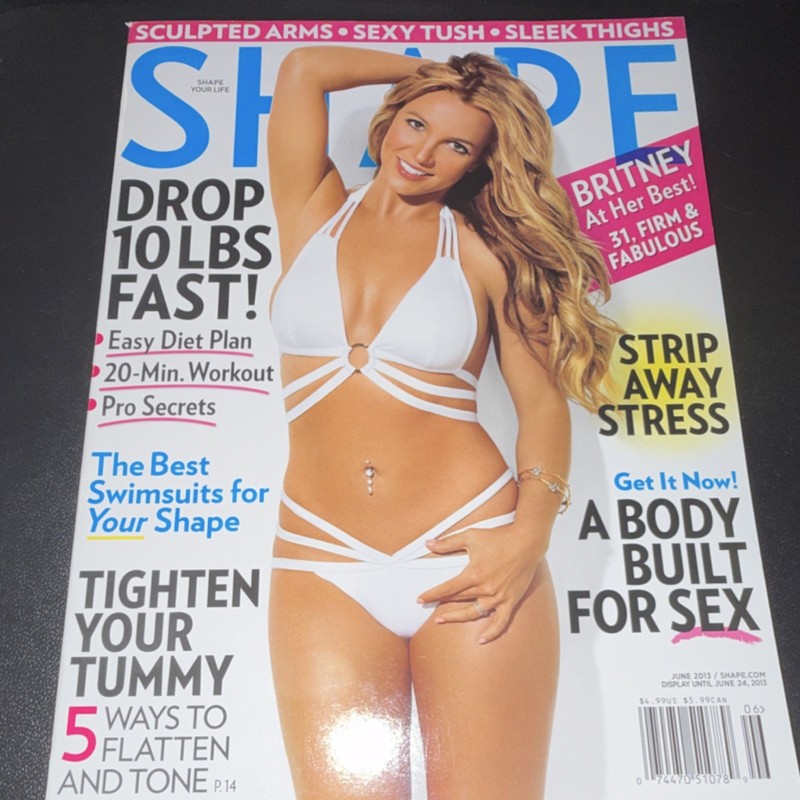 Shape Magazine June 2013 Britney Spears Cover Fitness Diet Swimsuits Workout