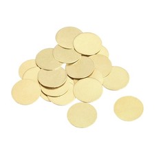 Brass Stamping Blank Round Metal DIY Tag 14mm Dia 0.4mm Thick, Pack of 20