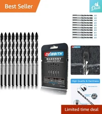 Precision 10-Piece 1/8" Tungsten Steel Drill Bits Set for Multi-Project Use