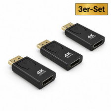 3x DisplayPort auf HDMI Adapter 4K UHD DP Stecker HDMI Buchse PC TV Monitor