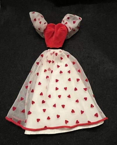 Vintage Barbie 1983 Loving You Valentines Dress With Hearts Top And Skirt