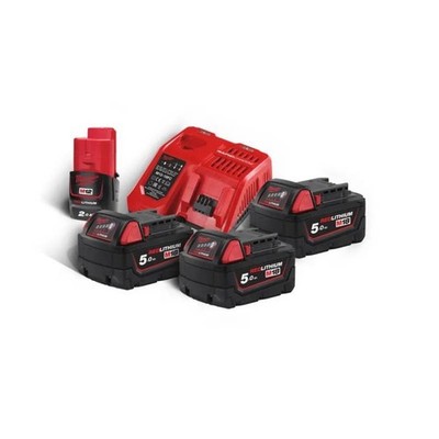 Milwaukee Kit 4 Akkus M18 NRG-503 Energy Schnellladegerät 4933451423
