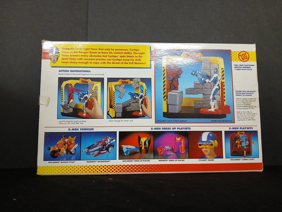 ToyBiz X-MEN Sala de Peligro Lote WOLVERINE Combate Cueva y Cíclope Light Force Arena Foto 3 de 4