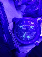 ​RARE VTG WWII Radium Dial Aircraft Gauge - HYDRAULIC PRESSURE - B-17 Warbird