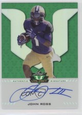 2017 Leaf Valiant Green 12/50 John Ross #BA-JR1 Auto 2j6