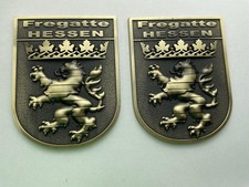Wappen F221 Fregatte HESSEN &ndash; massiv messingf. &ndash; German Navy