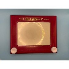 Magic Etch A Sketch Classic Red Screen Drawing Toy For Kids Learning Fun