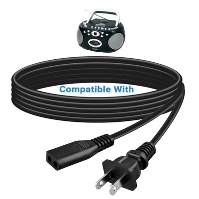 AC Power Cord Cable for Jensen CD-560 Portable Stereo CD Player AM/FM Radio