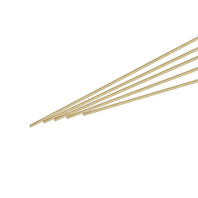 0.7mm Diameter 250mm Length Brass Solid Round Rod for DIY Craft 10Pcs