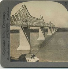 Great Railway Bridge over Danube River, c1910, Cernavodă