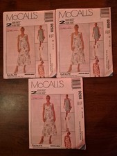 VTG OOP McCalls 9268 Two Hour Dresses Cut-to-fit PetiteAble SZ: 8-20 UC FF