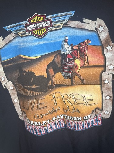 Harley Davidson T-Shirt Herren Gr. XL schwarz Vereinigte Arabische Emirate 2007 Motorrad "