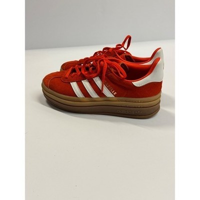Adidas Gazelle Bold Collegiate Orange Gum Womens Platform Sneakers Size 7