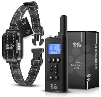 PitPet Dog Training Waterproof Dog Shock Collar with Remote Control 20 Modes
