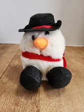 Vintage Puffkins FLURRY Snowman Christmas LE 4" Plush Stuffed Animal Toy Swibco