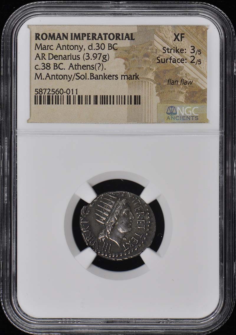 Marc Antony, d.30 BC ROMAN IMPERATORIAL AR Denarius NGC XF40 | eBay
