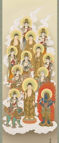 Hanging scroll Hanging scroll Thirteen Buddhas Shimizu Unpo [Shakusan-tachi, sli - Picture 2 of 5