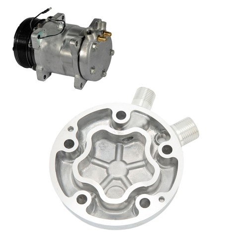 Car AC Compressor Cylinder Head Rear Cover 57009630 Part For Sanden SD507 SD508 - Picture 15 of 22