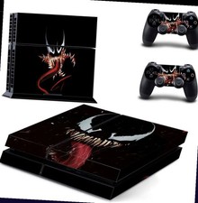 Black Superhero PS4 Skin Sticker Decal Wrap Playstation 4 Console Controller