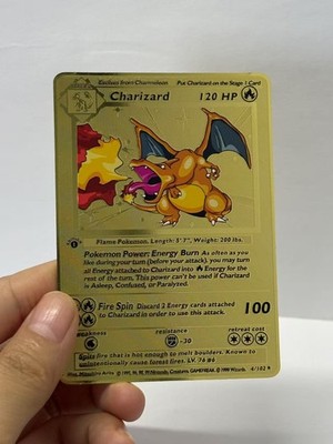 ゴールド Charizard ポケモンカード 120HP Pokemon Gold Foil Charizard 4/102 HP120 Card | eBay