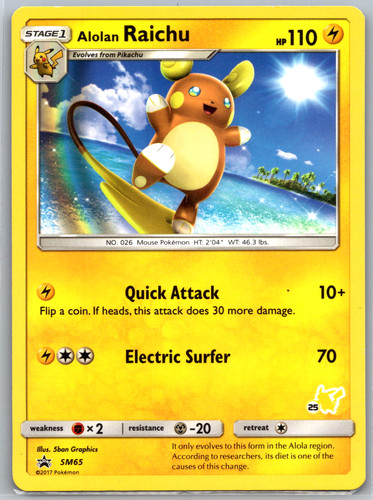 Alolan Raichu Holo Promo SM Promos SM65 LP