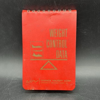 Vietnam Era 1963 Chance Vought Weight Control Data Engineer Handbook Aeronautics