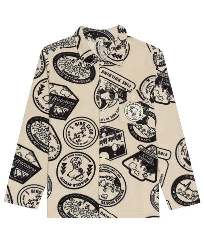 Macy's Hybrid Apparel Peanuts Beagle Scout Adult Fleece Shacket White ...