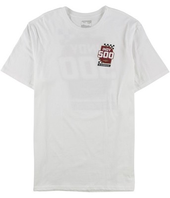 Indy 500 Mens White Event Graphic T-Shirt, white, L