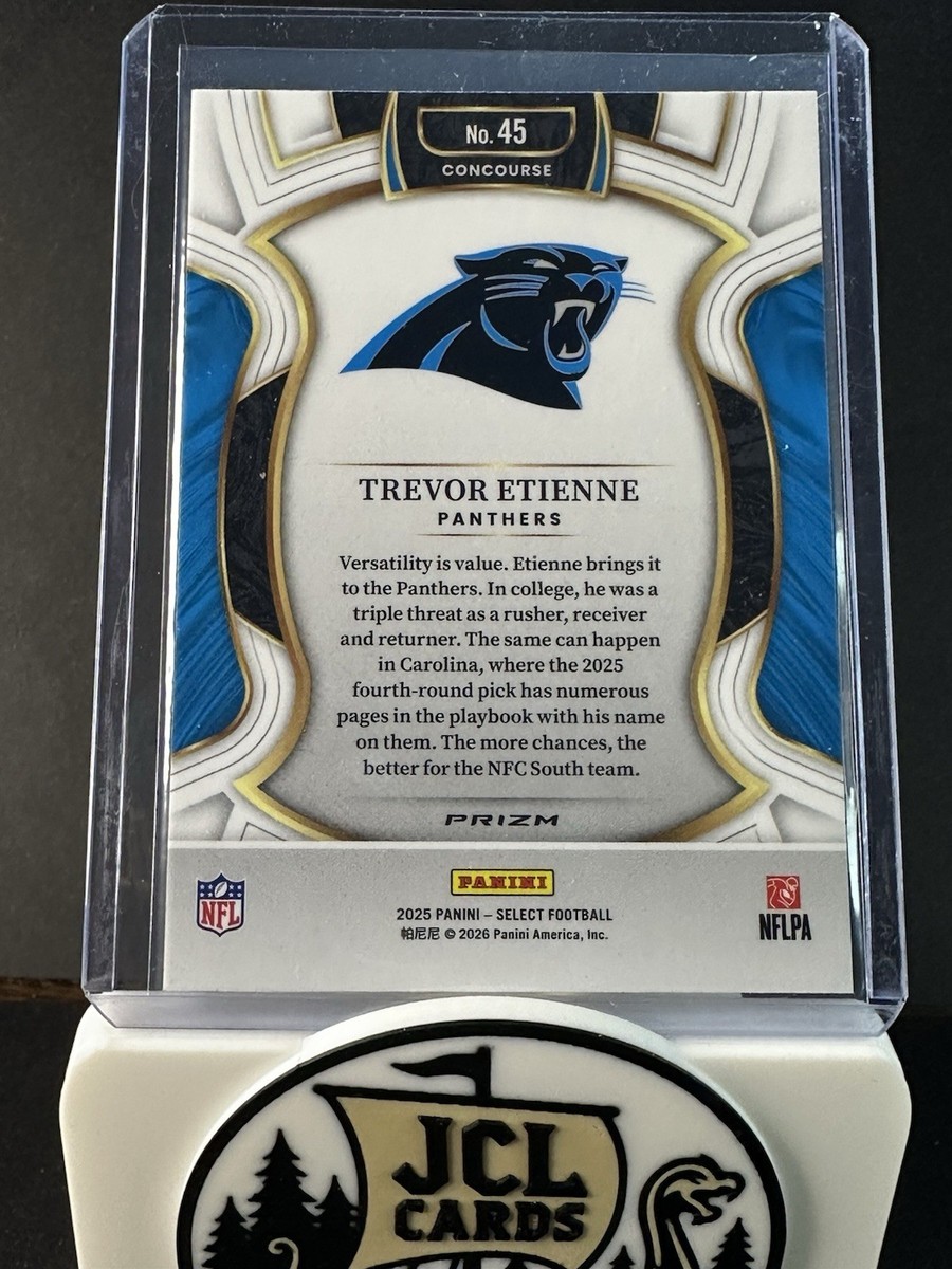 2025 Panini Select - Trevor Etienne #45 Concourse Red & Blue Prizm