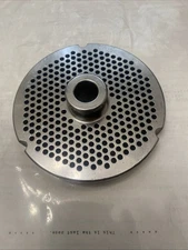 #32 Meat Grinder Plate, Hubbed, 15 mm Width, D2 Steel (1/8 Inch)