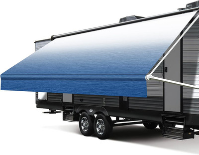 RV Awning Fabric Replacement, 18.5Oz Heavy-Duty Weatherproof Vinyl Camper Awning