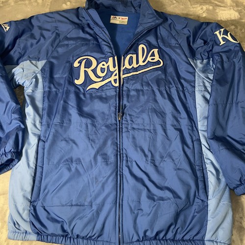 Majestic Therma Base On Field Kansas City Royals Full Zip Men’s Jacket Size 2XT