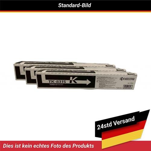 Kyocera Mita TK-8315 Toner Kit Black Pack Of 3