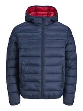 Jack & Jones Mens Puffer Jacket Hooded Neck Long Sleeve Full Zip Jackets UK