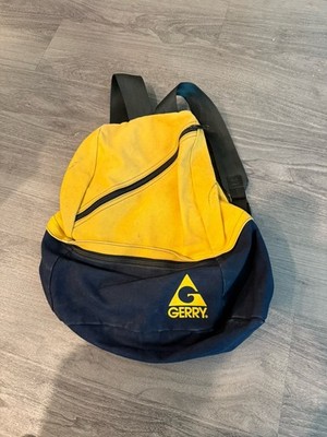 vintage gerry backpack Daybag 1970s 80s Nylon USA Made Rare Yellow Blue 