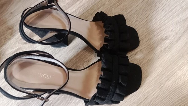 Women Heels Black Suede 37 #65WY