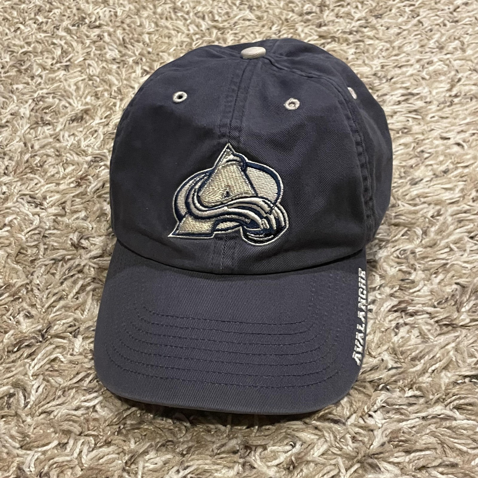 Vintage Colorado Avalanche Hat Twin Enterprise Strap Back Blue White NHL Dad Hat