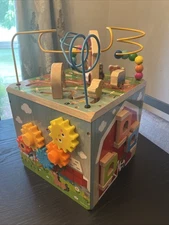 Battat Activity Cube Farm Theme Educational Wooden Toys Toddlers & Kids