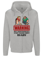 Rugby May Start Talking About Funny Beer Mens Zip Up Hoodie