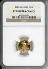 2005-W $5 GOLD EAGLE 1/10 Oz. G$5 NGC PF70 PF-70 PROOF PR70 CAMEO
