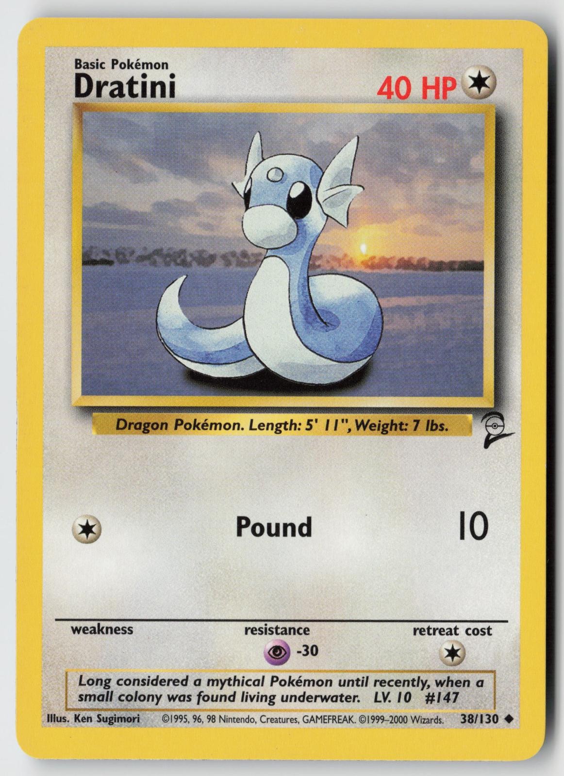 POKEMON DRATINI BASE SET 2 #38 UNCOMMON LP