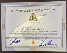 William Shatner Leonard Nimoy Signed Certificate 9x12 LE Star Trek Auto PSA/DNA