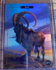 Goat  0/1 Aaron Miller Collector Tokens Foil Card Trading Card