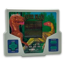 1988 Tiger Classic Games Raptor Island Electronics Handheld LCD Excellent