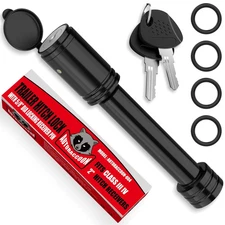AUTORACCOON Trailer Hitch Lock - 5/8" Dia Locking Receiver Pin, Fits 2" Receiver
