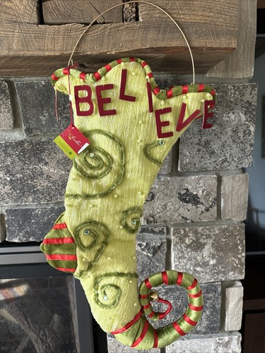 PATIENCE BREWSTER KRINKLES “ I BELIEVE”Christmas Jester Stocking DEPT 56 Jumbo - Picture 2 of 16