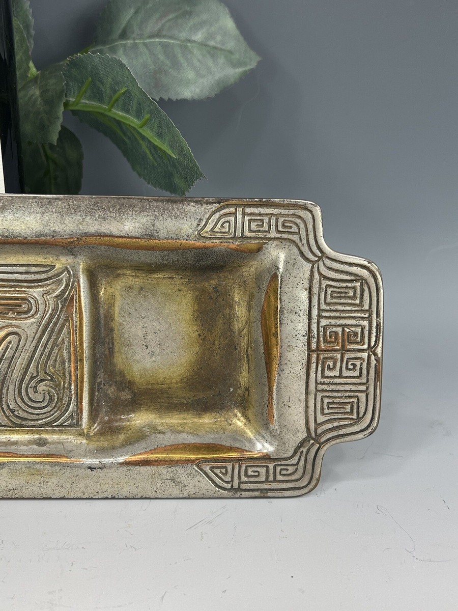 Antique Early 20c Tiffany Studios NY CHINESE Silvered Bronze #1755